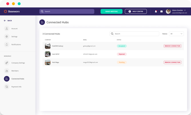 Manage Multiple Hub Spaces
